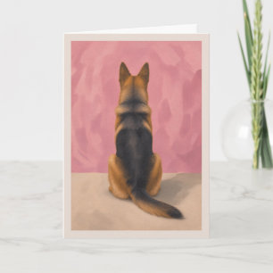 Tarjeta de condolencias para perro pastor alemán