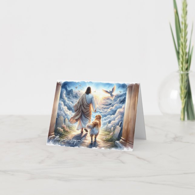 Tarjeta de condolencias para perro perdedor de Jes (Anverso)