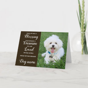 Tarjeta de condolencias para perros por pérdida co