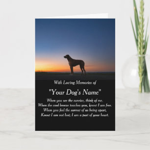 Tarjeta de condolencias para perros por pérdida co