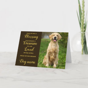 Tarjeta de condolencias para perros por pérdida co