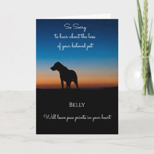 Tarjeta de condolencias para perros por pérdida co
