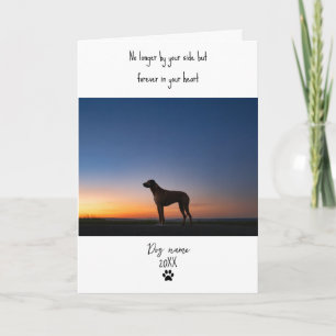 Tarjeta de condolencias para perros por pérdida co