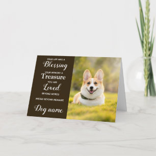 Tarjeta de condolencias para perros por pérdida co