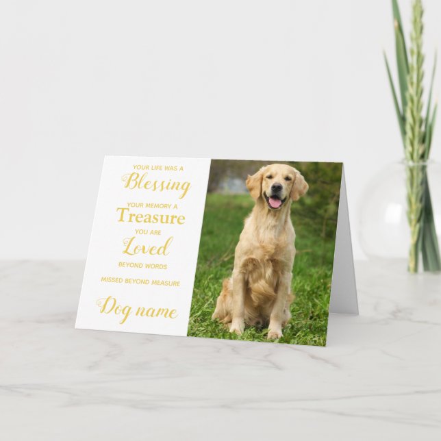 Tarjeta de condolencias para perros por pérdida co (Anverso)