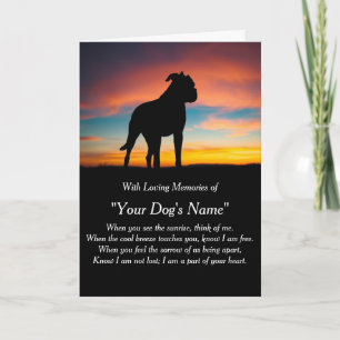Tarjeta de condolencias para perros por pérdida co