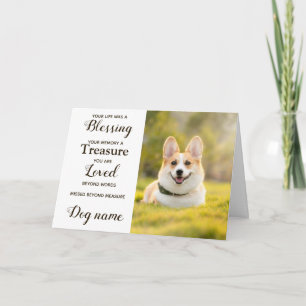 Tarjeta de condolencias para perros por pérdida co