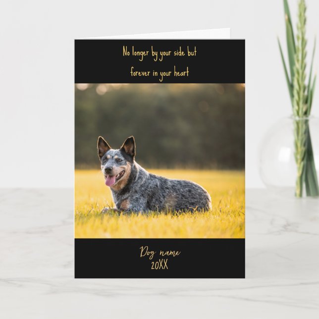 Tarjeta de condolencias para perros por pérdida co (Anverso)