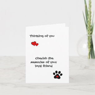 Tarjeta de Condolencias - Pérdida de una Mascota P