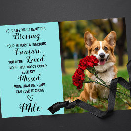 Tarjeta de condolencias personalizada con foto de 