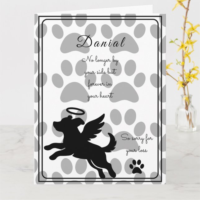 Tarjeta de condolencias personalizada para pérdida (flor amarilla)