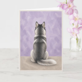 Tarjeta de condolencias por la pérdida de un Husky