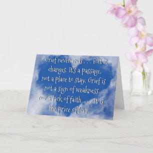 Tarjeta de condolencias por la pérdida de un ser q