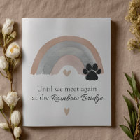 Tarjeta de condolencias por memorial de mascota Pu