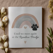 Tarjeta de condolencias por memorial de mascota Pu