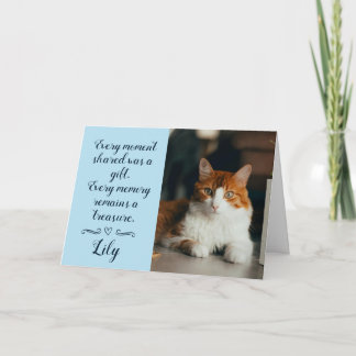 Tarjeta de condolencias por pérdida de gato person