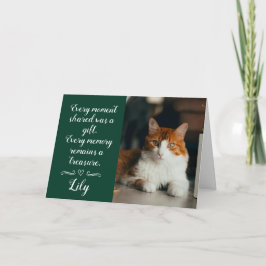 Tarjeta de condolencias por pérdida de gato person