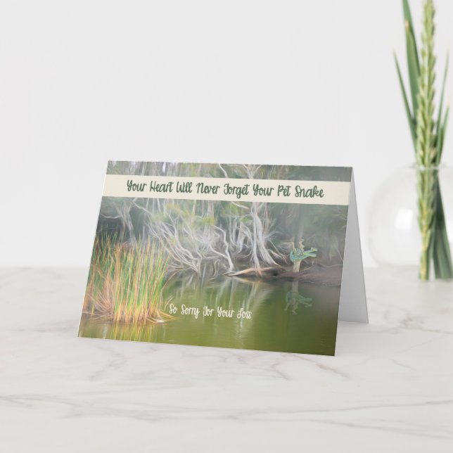 Tarjeta de condolencias por pérdida de serpiente m (Anverso)