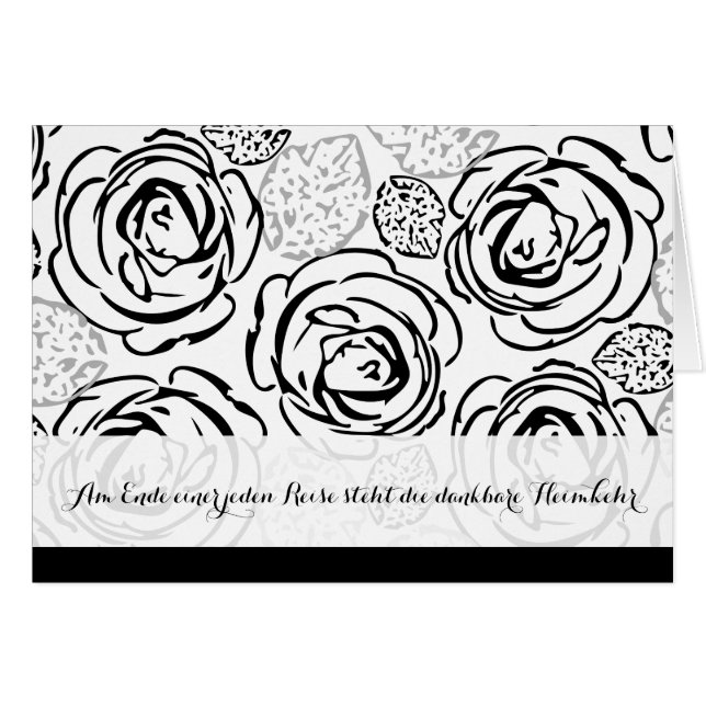 Tarjeta de condolencias rosas (Anverso (Horizontal))