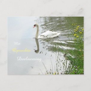 Tarjeta de condolencias Serene Swan & Dragonfly