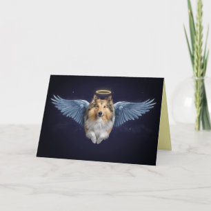 Tarjeta de condolencias Sheltie Angel