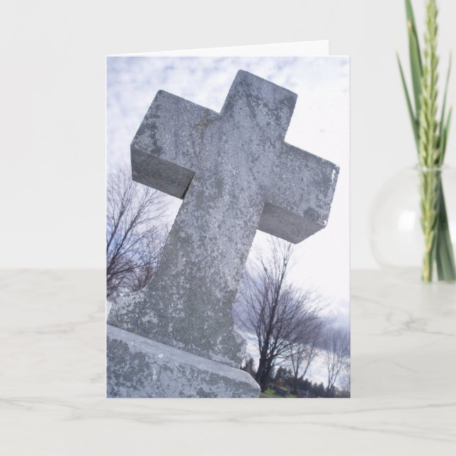 Tarjeta de condolencias "Stone Cold Cross" (Anverso)