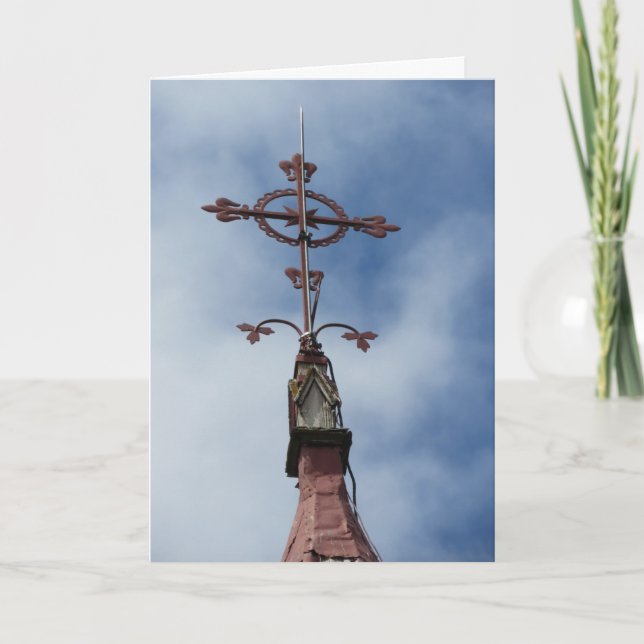 Tarjeta de condolencias “Torre de la Iglesia de la (Anverso)