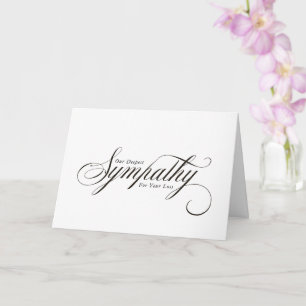 Tarjeta de Condolencias y Simpatía de Letra Elegan