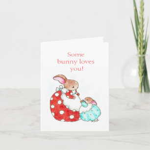 Tarjeta de conejito de amor