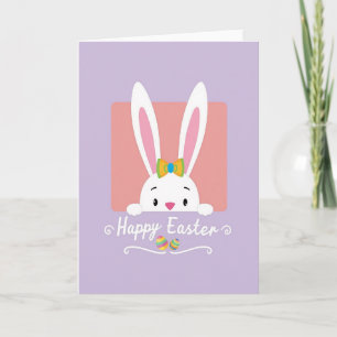 Tarjeta de Conejito Lindo de Primavera