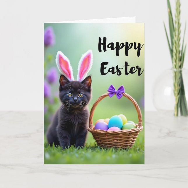 Tarjeta de conejito lindo de primavera (Anverso)