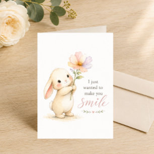 Tarjeta de conejito lindo pensando en ti