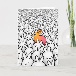 Tarjeta de conejo Bunny único