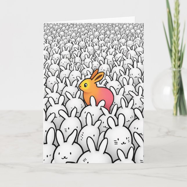 Tarjeta de conejo Bunny único (Anverso)