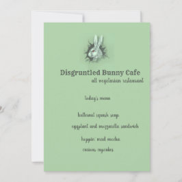 Tarjeta de conejo conejo conejo descontento