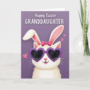 Tarjeta de conejo de amor de familia feliz
