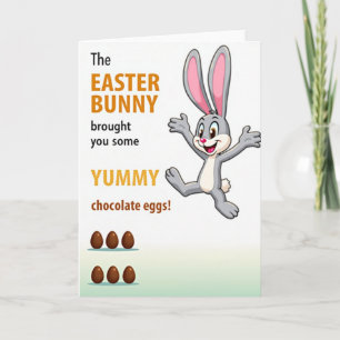 Tarjeta de conejo de celebración deliciosa