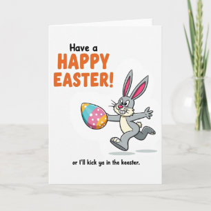 Tarjeta de Conejo de Huevo de Pascua de Lunares
