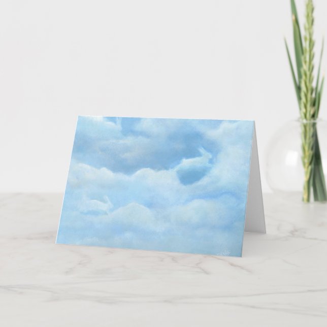 Tarjeta de conejo de Pascua (Anverso)