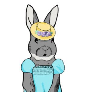 Tarjeta de conejo de Pascua