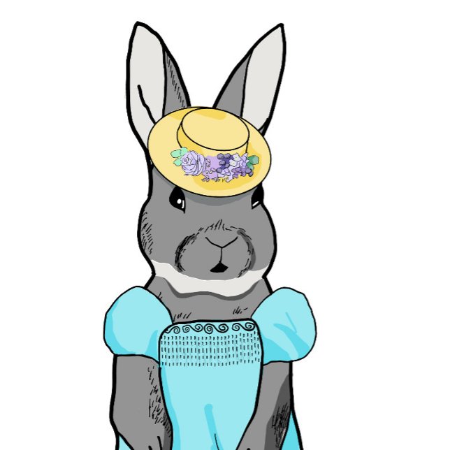 Tarjeta de conejo de Pascua (Subido por el creador)