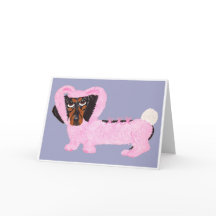Tarjeta de conejo de Pascua de Dachshund negro y m