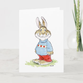 Tarjeta de conejo de San Valentín encantadora