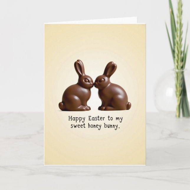 Tarjeta de conejos de chocolate (Anverso)