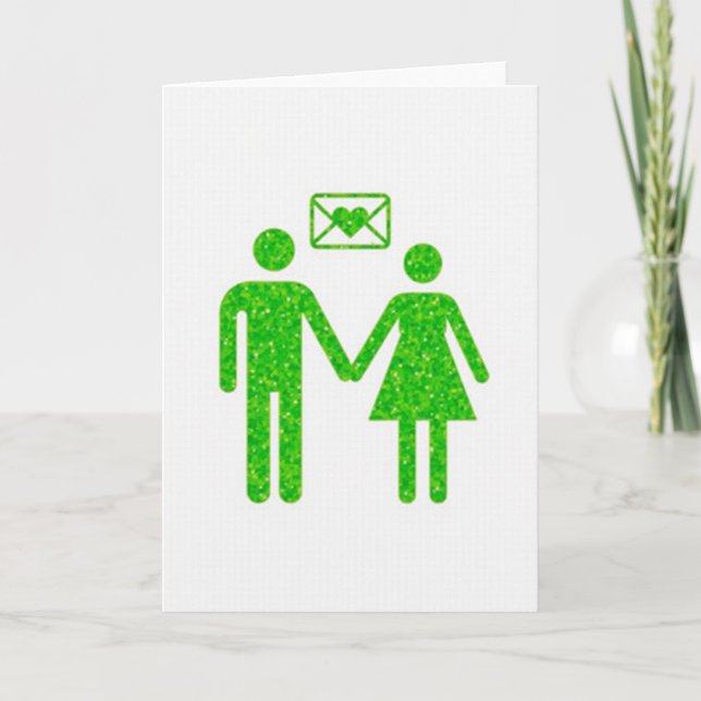 Tarjeta de conexión de amor destello verde (Anverso)