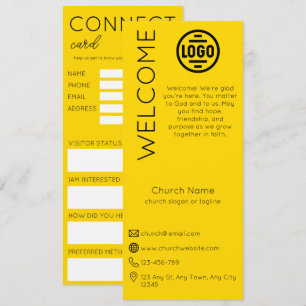 Tarjeta de Conexión de Iglesia Dorada Minimalista