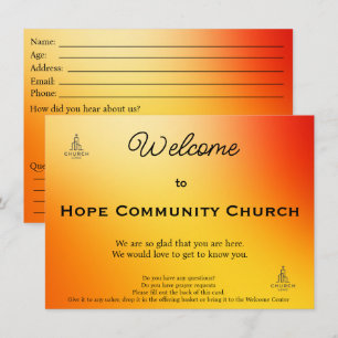 Tarjeta de conexión de la Iglesia del atardecer do