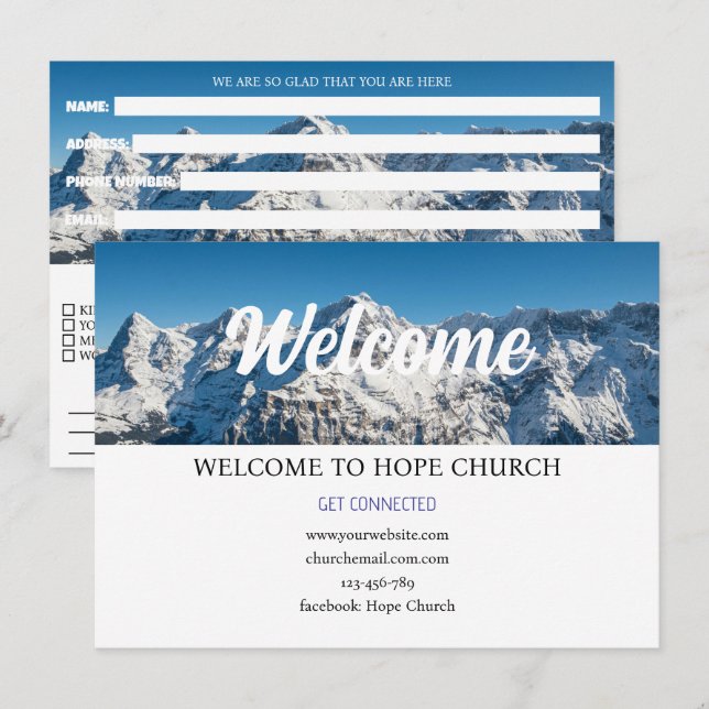 Tarjeta de conexión de la iglesia Higher Ground (Anverso / Reverso)