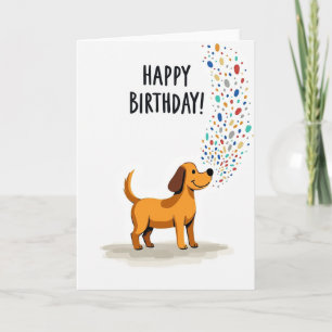 Tarjeta de Confeti de Animal Alegre