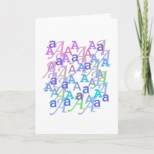 Tarjeta de Confeti de Letras "A"